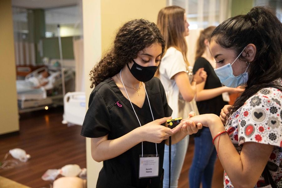 Health gives grade school students handson health career